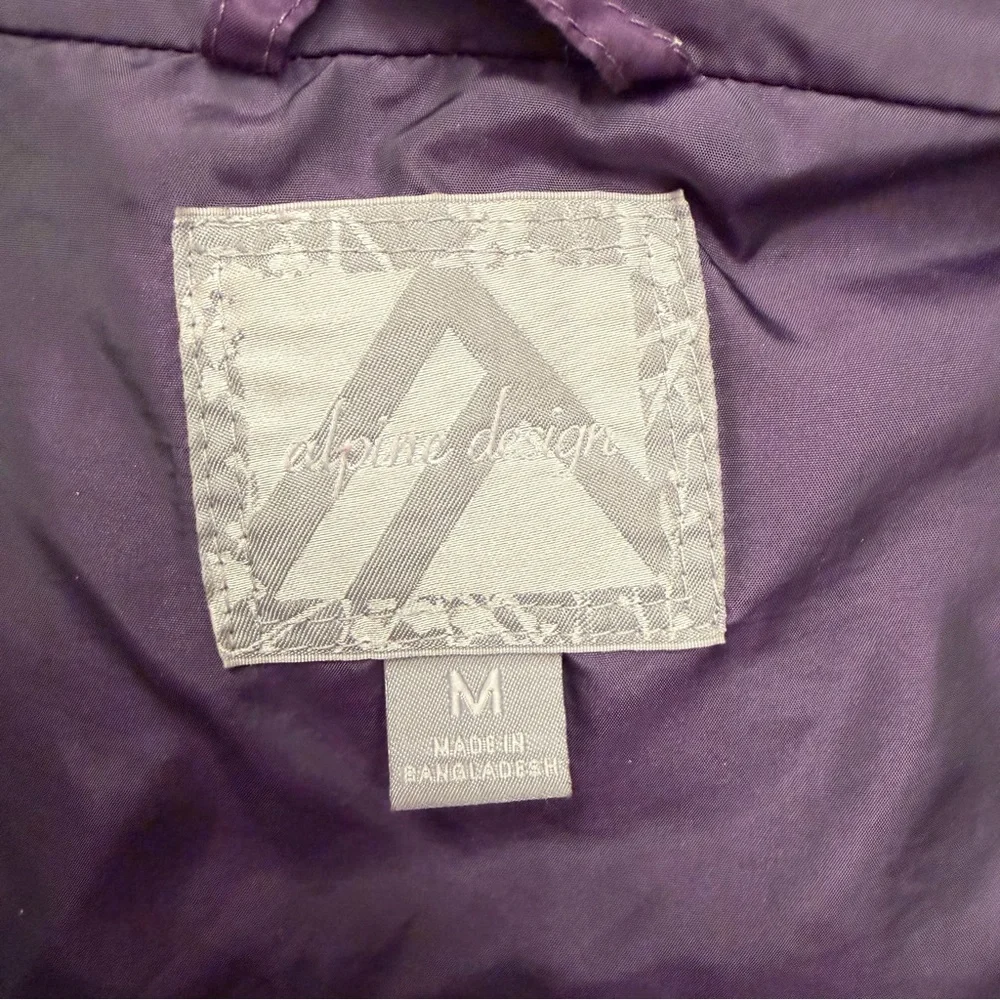 ALPINE DESIGN Women's Duck Down‎ Puffer Parka Hooded Purple M Jacket